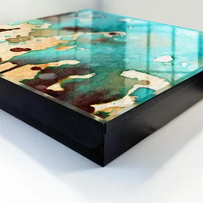 Sleutelkastje binnen Turquoise abstractie