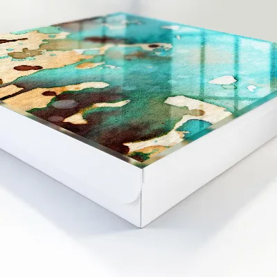 Sleutelkastje binnen Turquoise abstractie