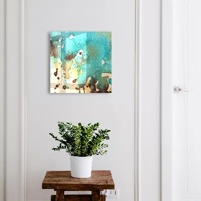 Sleutelkastje binnen Turquoise abstractie
