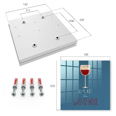 Sleutelkastje hal Een glas wijn