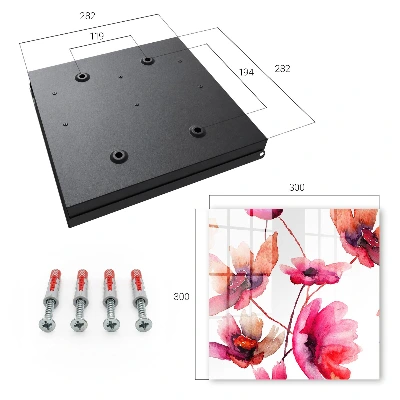 Sleutelkastje binnen aquarel bloemen