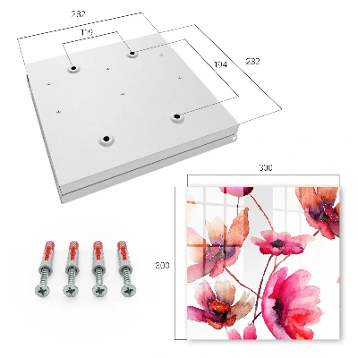 Sleutelkastje binnen aquarel bloemen