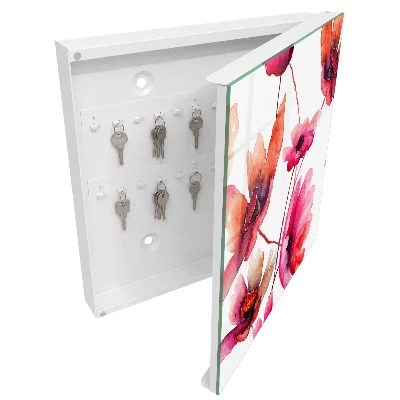 Sleutelkastje binnen aquarel bloemen