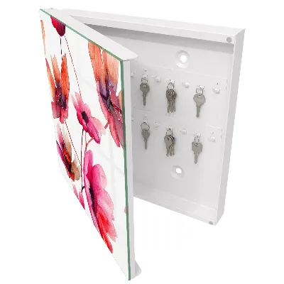 Sleutelkastje binnen aquarel bloemen