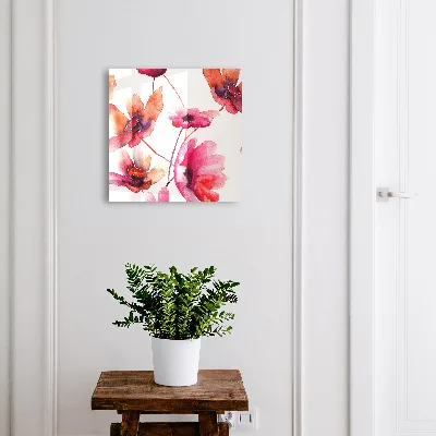 Sleutelkastje binnen aquarel bloemen