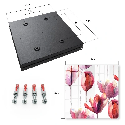Sleutelkastje binnen Aquarel tulpen