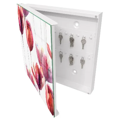 Sleutelkastje binnen Aquarel tulpen