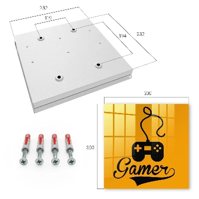 Sleutelkastje binnen Pad en het woord GAMER