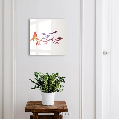 Sleutelkastje binnen Een tak met een vogel