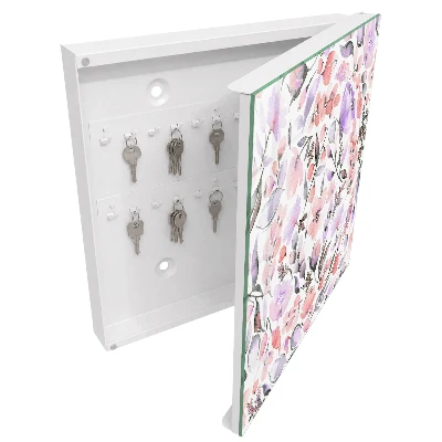 Sleutelkastje binnen Pastelkleurige bloemen