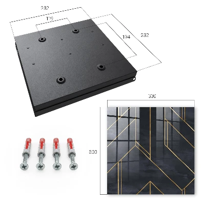 Sleutelkastje hal Geometrische structuur