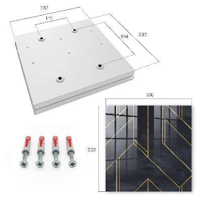 Sleutelkastje hal Geometrische structuur