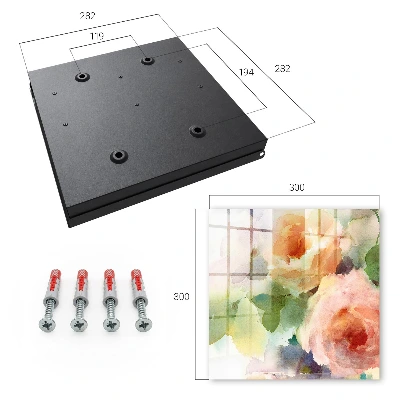 Sleutelkastje binnen Aquarel bloemen