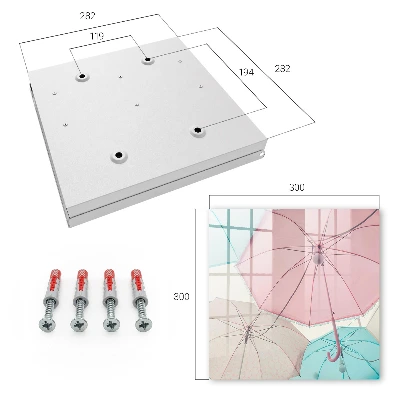 Sleutelkastje binnen Pastelkleurige paraplu's