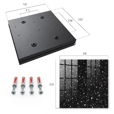 Sleutelkastje binnen Zwart terrazzo