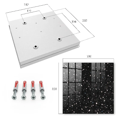Sleutelkastje binnen Zwart terrazzo