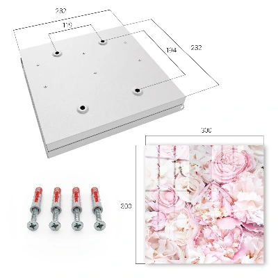 Sleutelkastje hal Pastelkleurige bloemen