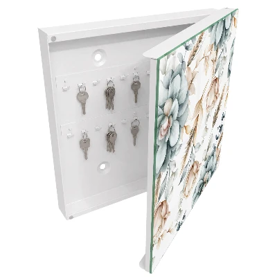 Sleutelkastje binnen aquarel bloemen