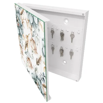 Sleutelkastje binnen aquarel bloemen