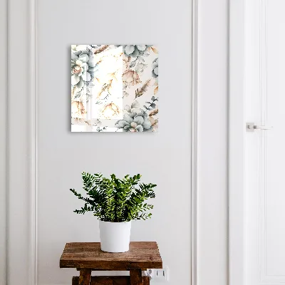 Sleutelkastje binnen aquarel bloemen