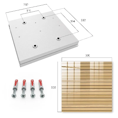 Sleutelkastje binnen Beige planken