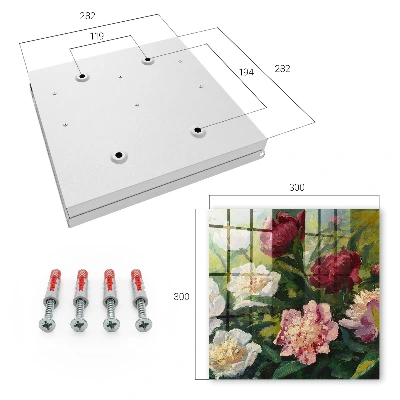 Sleutelkastje hal Kleurrijke bloemen
