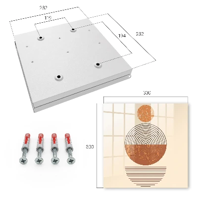 Sleutelkastje binnen Retro geometrie