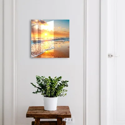 Sleutelkastje binnen zonsondergang boven de oceaan