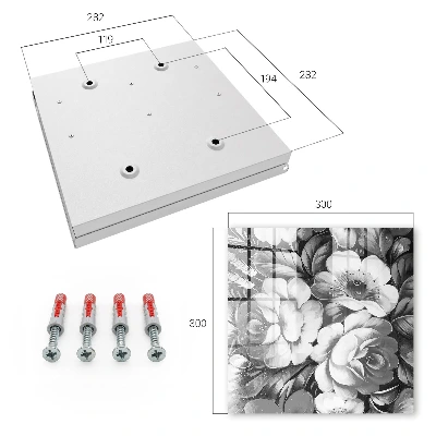Sleutelkastje binnen Monochromatische bloemen