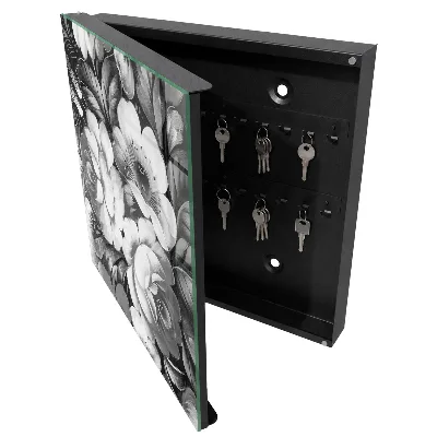 Sleutelkastje binnen Monochromatische bloemen
