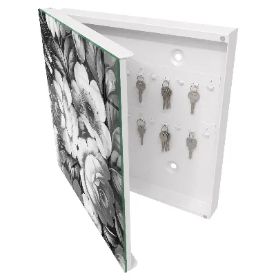 Sleutelkastje binnen Monochromatische bloemen