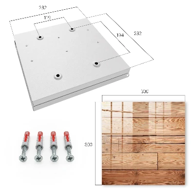 Sleutelkastje binnen Houten planken