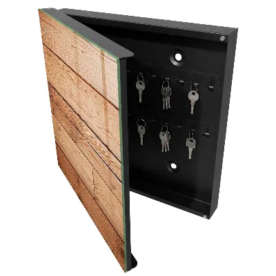 Sleutelkastje binnen Houten planken
