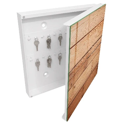 Sleutelkastje binnen Houten planken
