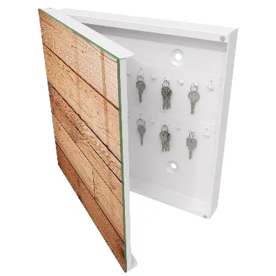 Sleutelkastje binnen Houten planken