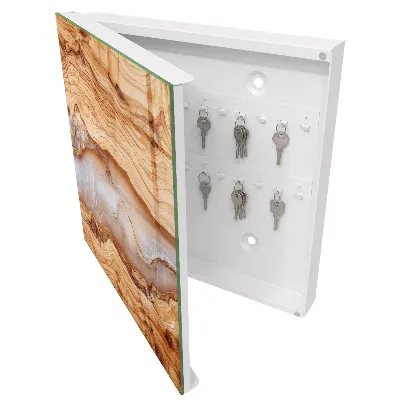 Sleutelkastje hal Houten patroon