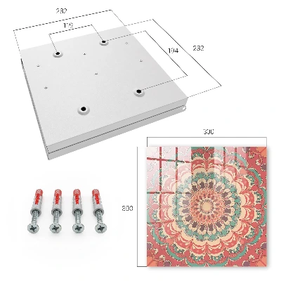 Sleutelkastje binnen Kleurrijke mandala