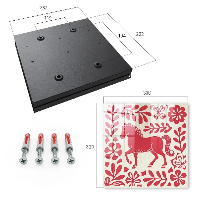 Sleutelkastje hal Volksillustratie met een paardenmotief.