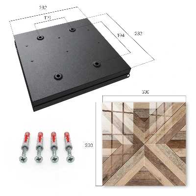 Sleutelkastje binnen Houten geometrie