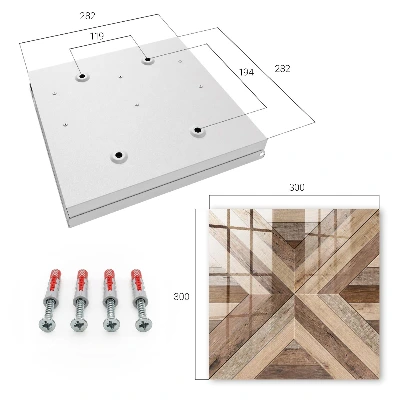 Sleutelkastje binnen Houten geometrie