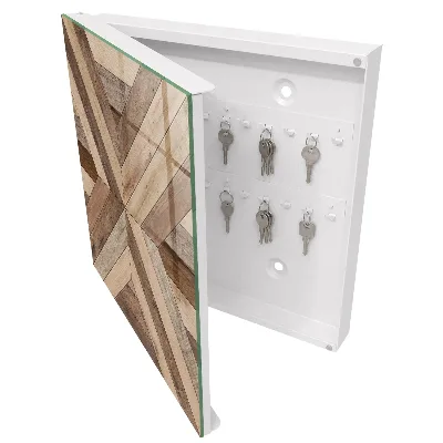 Sleutelkastje binnen Houten geometrie