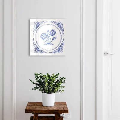 Sleutelkastje hal Blauwe bloemen