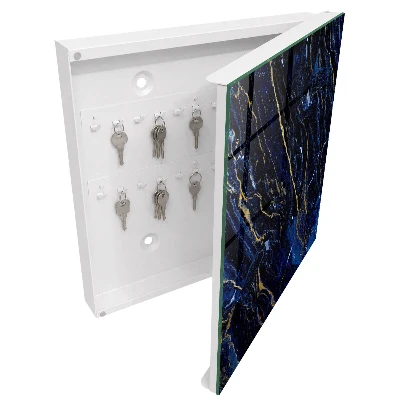 Sleutelkastje binnen Marineblauw patroon