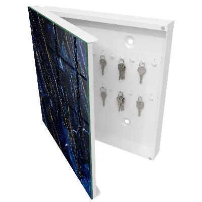 Sleutelkastje binnen Marineblauw patroon