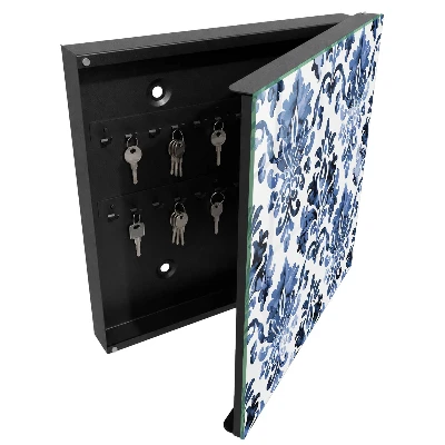 Sleutelkast Blauwe ornamenten