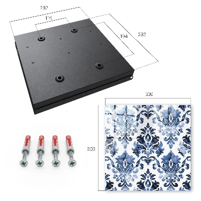 Sleutelkast Blauwe ornamenten
