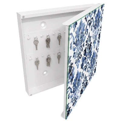 Sleutelkast Blauwe ornamenten