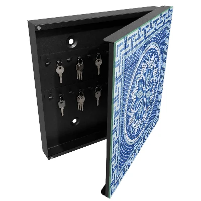 Sleutelkastje binnen Blauw mozaïek