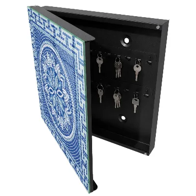 Sleutelkastje binnen Blauw mozaïek
