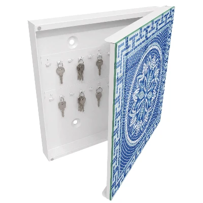 Sleutelkastje binnen Blauw mozaïek